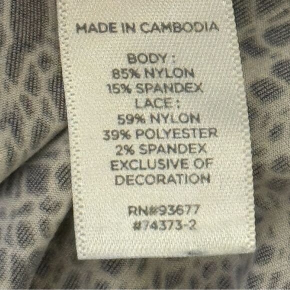 Cosmopolitan Nightie Slip Black and White Patterned With Blue Lace Size Large - Picture 16 of 16